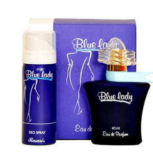 Rasasi Blue Lady Eau De Parfum With Deo Spray For Women 40ml