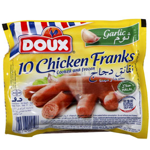 Doux Chicken Franks Garlics  400g