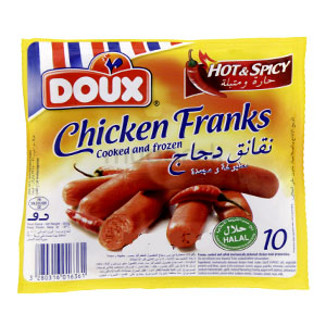 Doux Chicken Franks Hot & Spycy  400g