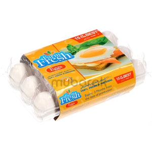 Farm Fresh White Eggs Large 15pcs