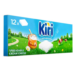 Kiri Spreadable Cream Cheese Squares 12 Portions 216g