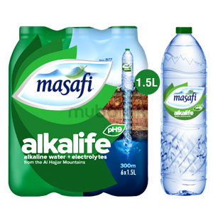 Masafi Alkalife Alkaline Water 1.5 Litre x 6pcs