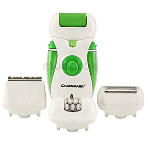 Olsenmark 4 in 1 Rechargeable Lady Epilator Set