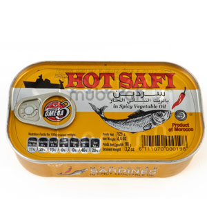 Safi Spicy Sardines Vegetable Oil 120g