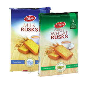 Tiffany Whole Milk/Wheat Rusk Toast 350g