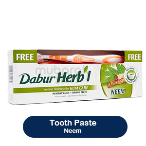 Dabur Herbal Toothpaste Gum Care Neem 150g With Free Toothbrush