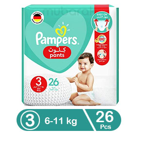 Pampers Baby-Dry Pants Diapers Size 3  6-11kg 26 pcs